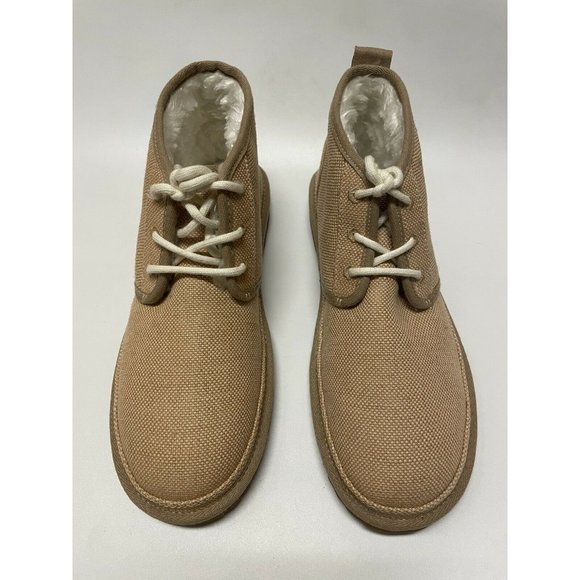 UGG Men’s Neumel Natural Canvas Chukka Boots Brown Size 10 US main image 5